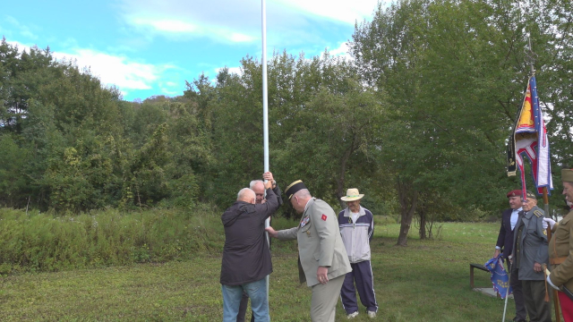V Aleji legionárov vztýčili slovenskú vlajku